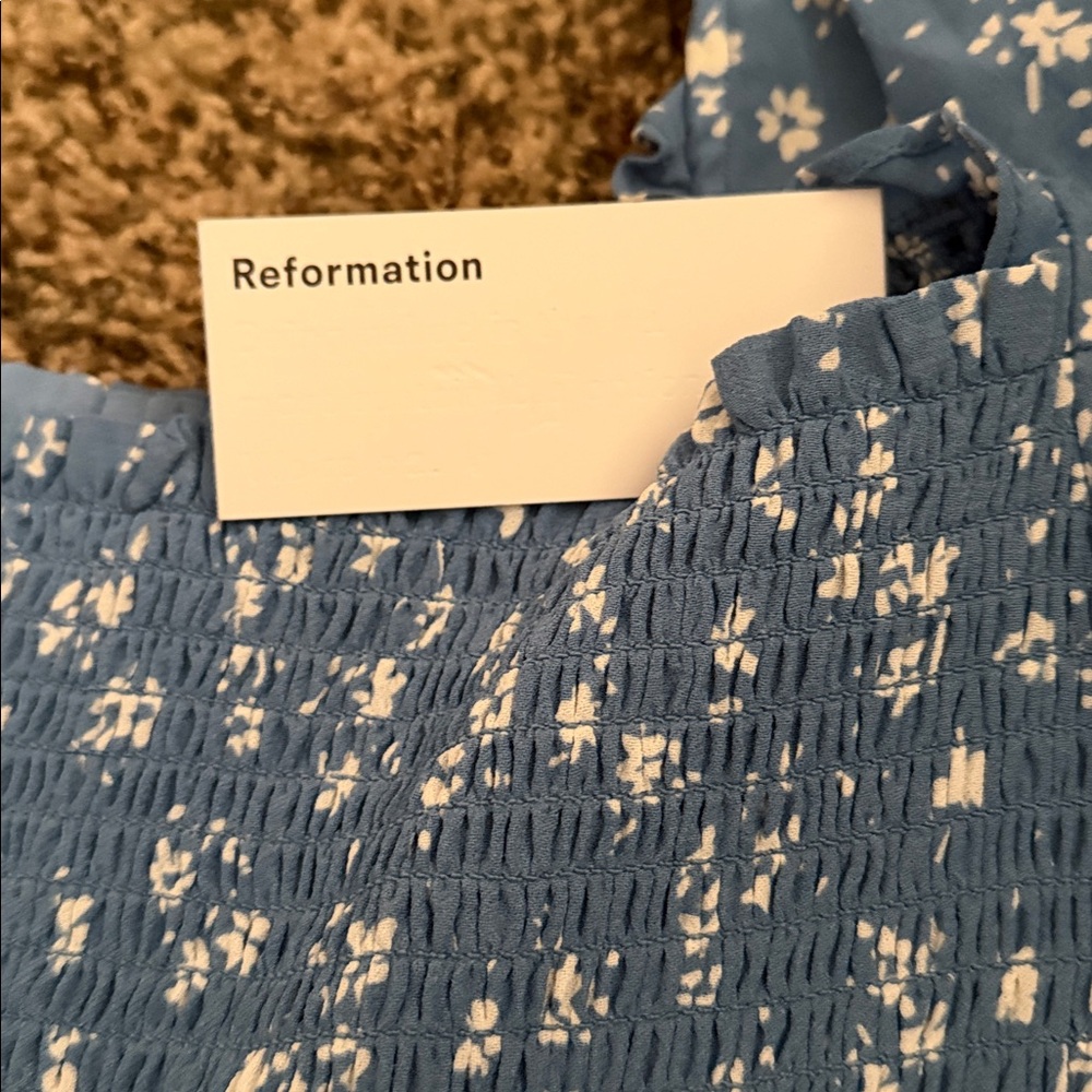 Reformation Floral Print Square neckline blouse NWT - Picture 7 of 10